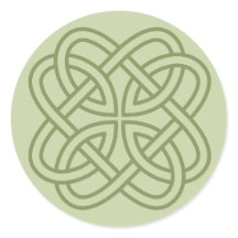 Sage Grönt Irish Celtic Kärlek Knot Kuvert Seals