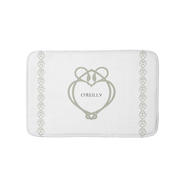 Sage Grönt Irish Celtic Svan Kärlek Knot Family Na Badrumsmatta (Framsidan)