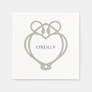 Sage Grönt Irish Celtic Svan Kärlek Knot Family Na Pappersservett