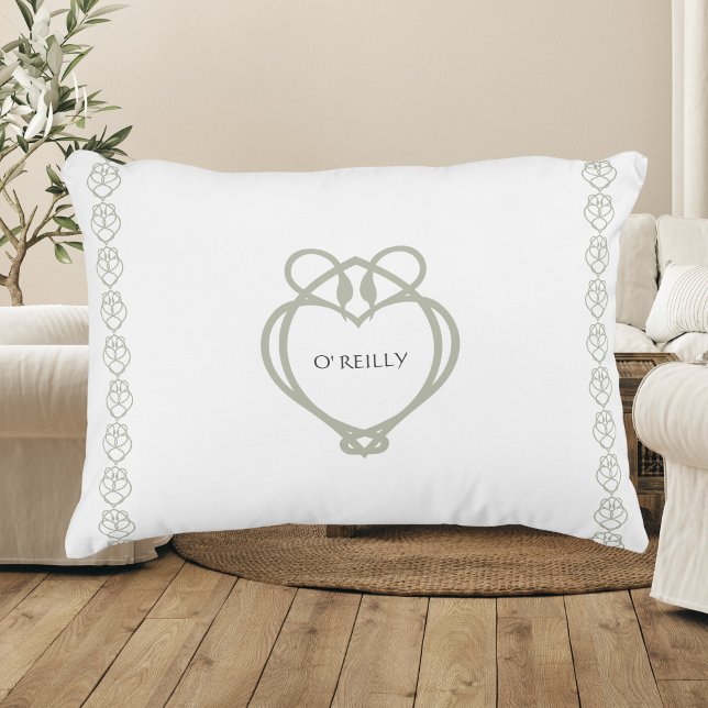 Sage Grönt Irish Celtic Svan Kärlek Knot Family Na Prydnadskudde (Skapare uppladdad)