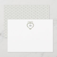 Sage Grönt Irish Celtic Svan Kärlek Knot Monogram