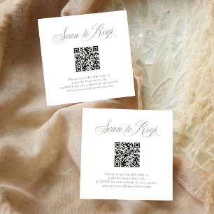 Sage Grönt Italy Elegance OSA med QR-kod Tilläggskort