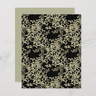 Sage Grönt Jasmine Vine Black Scrapbook Papper