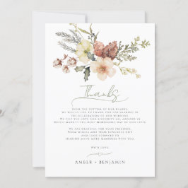 Sage Grönt Jul Blommigt Winter Gräs Bröllop Tack Kort