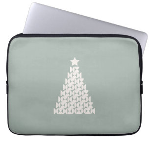 Sage Grönt Julgran Laptop Fodral