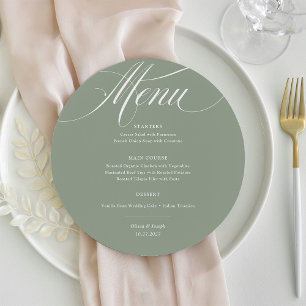 Sage Grönt   Klassisk italiensk elegance Bröllop Meny