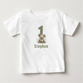 Sage Grönt Koala Bear 1:a födelsedagsgästen T Shirt