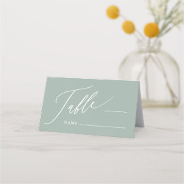 Sage Grönt Kor Boy Baptism-mappat platskort Placeringskort