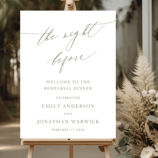 Sage Grönt KVÄGEN FÖRE repetitionsmiddag Poster (Skapare uppladdad)