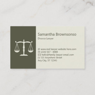 Sage Grönt Lawyer Law Office Visitkort