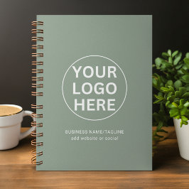 Sage Grönt Logotyp l Professionell Branded Busines Anteckningsbok