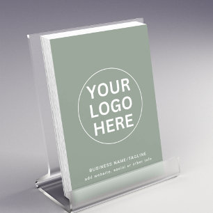 Sage Grönt Logotyp & text l Professionell Business Flygblad