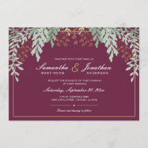 Sage Grönt Löv på Cranberry Bröllop