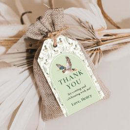 Sage Grönt Mallard Anka Birthday Gift Märkres Presentetikett