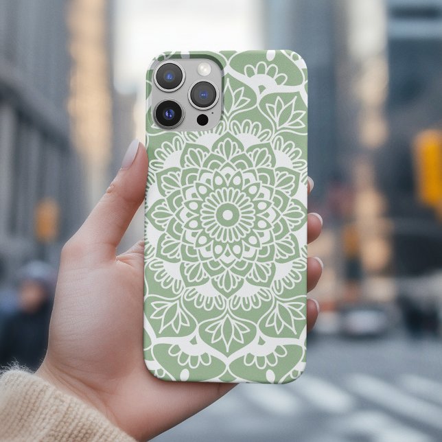Sage Grönt Mandala Boho Chic (Skapare uppladdad)
