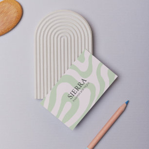 Sage Grönt Marble Modern Minimalistic Design Visitkort