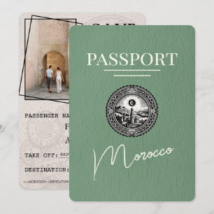 Sage Grönt Marockos pass Spara datum Datumet
