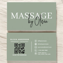 Sage Grönt Massage Therapist QR-kod