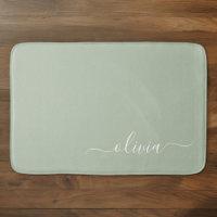 Sage Grönt Minimalist Modern Monogram-Elegant
