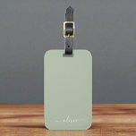 Sage Grönt Minimalist Modern Monogram-Elegant Bagagebricka<br><div class="desc">Vi presenterar vår minimalistiska Modern Monogram Elegant Collection för Sage-Grönten: Öka din estetik med en sofistikerad och tidlös elegans. Vår samling visar minimalistiska mönster i en stillastående grönt, kompletterad med raffinerade monogram som är skräddarsydda efter ditt personliga stil. Från polerat kontorsmaterial till mångsidiga tillbehör är varje biet i vår samling...</div>