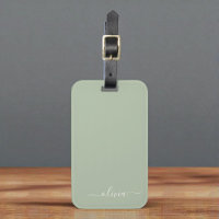 Sage Grönt Minimalist Modern Monogram-Elegant