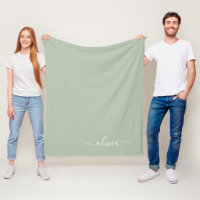 Sage Grönt Minimalist Modern Monogram-Elegant