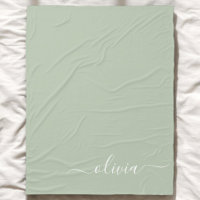 Sage Grönt Minimalist Modern Monogram-Elegant