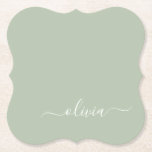 Sage Grönt Minimalist Modern Monogram-Elegant Underlägg Papper<br><div class="desc">Vi presenterar vår minimalistiska Modern Monogram Elegant Collection för Sage-Grönten: Öka din estetik med en sofistikerad och tidlös elegans. Vår samling visar minimalistiska mönster i en stillastående grönt, kompletterad med raffinerade monogram som är skräddarsydda efter ditt personliga stil. Från polerat kontorsmaterial till mångsidiga tillbehör är varje biet i vår samling...</div>