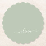 Sage Grönt Minimalist Modern Monogram-Elegant Underlägg Papper<br><div class="desc">Vi presenterar vår minimalistiska Modern Monogram Elegant Collection för Sage-Grönten: Öka din estetik med en sofistikerad och tidlös elegans. Vår samling visar minimalistiska mönster i en stillastående grönt, kompletterad med raffinerade monogram som är skräddarsydda efter ditt personliga stil. Från polerat kontorsmaterial till mångsidiga tillbehör är varje biet i vår samling...</div>
