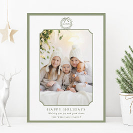 Sage Grönt - minimalt Glad helg-foto Julkort