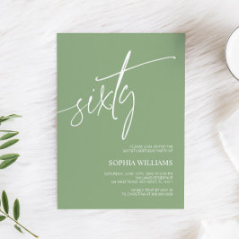 Sage Grönt - minst 60:e födelsedagsinbjudan Inbjudningar