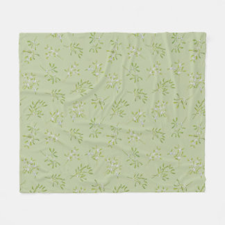 Sage Grönt Mistletoe Winter Fleece Blanket