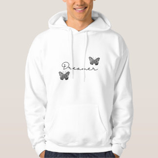 Sage Grönt Modern Aesthetic Butterfly Hoodie