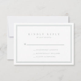 Sage Grönt Modern Minimalist Bröllop OSA Card
