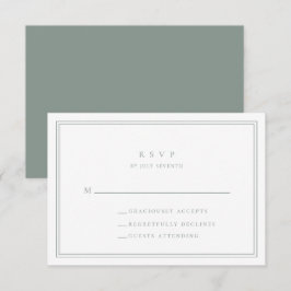 Sage Grönt Modern Minimalist I-Bröllop OSA-kort OSA Kort