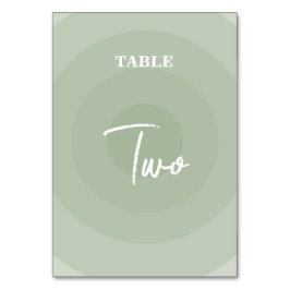 Sage Grönt Modern Monogram Bröllop Bordsnummer