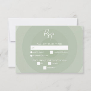 Sage Grönt Modern Monogram Bröllop OSA Kort