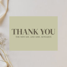 Sage Grönt Monogram Bröllop