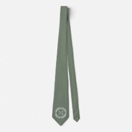 Sage Grönt Monogram Elegant Modern utandningsluft  Slips