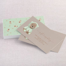 Sage Grönt Nalle Baby Shower Gift-register