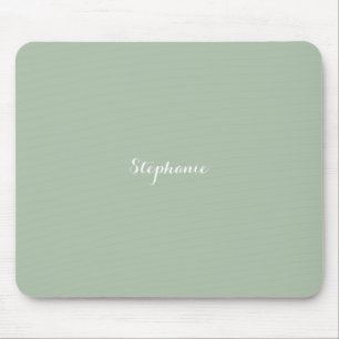 Sage Grönt Namn Modern Elegant Monogram Boho Musmatta