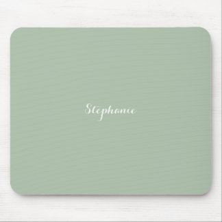 Sage Grönt Namn Modern Elegant Monogram Boho Musmatta