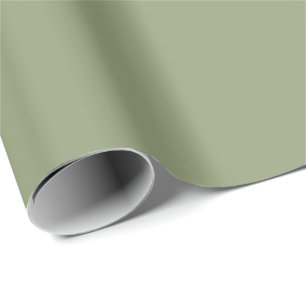 Sage Grönt Neutralt Elegant Solid Färg Presentpapper