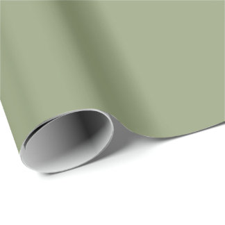 Sage Grönt Neutralt Elegant Solid Färg Presentpapper