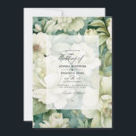 Sage Grönt och Elfenbenskusten Blommigt Bröllop Inbjudningar<br><div class="desc">Sage grönt och bröllopsinbjudan till elfenbensblommigt.</div>