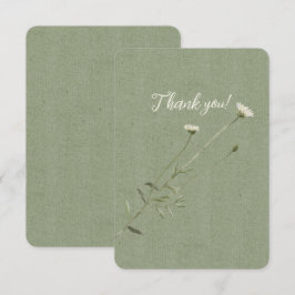 Sage Grönt och en enda Daisy Tack Kort