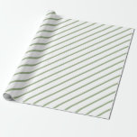 Sage Grönt och Papper radbrytning Presentpapper<br><div class="desc">Klassisk omslagning av pappra funktioner är en klassisk,  stripe-design. Du kan anpassa den med knappen Anpassa den. Matchande produkter för den här bröllopsinbjudan är en sparad datumkort och vykort,  en inbjudan till repetitionsmiddag,  inbjudan till mottagning,  tack,  kort,  bröllop-meny,  OSA kort,  tackkort och olika inbjudningskomslutningar.</div>