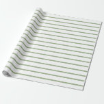 Sage Grönt och Papper radbrytning Presentpapper<br><div class="desc">Klassisk omslagning av pappra funktioner är en klassisk,  stripe-design. Du kan anpassa den med knappen Anpassa den. Matchande produkter för den här bröllopsinbjudan är en sparad datumkort och vykort,  en inbjudan till repetitionsmiddag,  inbjudan till mottagning,  tack,  kort,  bröllop-meny,  OSA kort,  tackkort och olika inbjudningskomslutningar.</div>