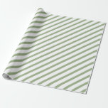 Sage Grönt och Papper radbrytning Presentpapper<br><div class="desc">Klassisk omslagning av pappra funktioner är en klassisk,  stripe-design. Du kan anpassa den med knappen Anpassa den. Matchande produkter för den här bröllopsinbjudan är en sparad datumkort och vykort,  en inbjudan till repetitionsmiddag,  inbjudan till mottagning,  tack,  kort,  bröllop-meny,  OSA kort,  tackkort och olika inbjudningskomslutningar.</div>