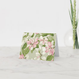 Sage Grönt och Rosa Magnolias Mors dag Helgkort